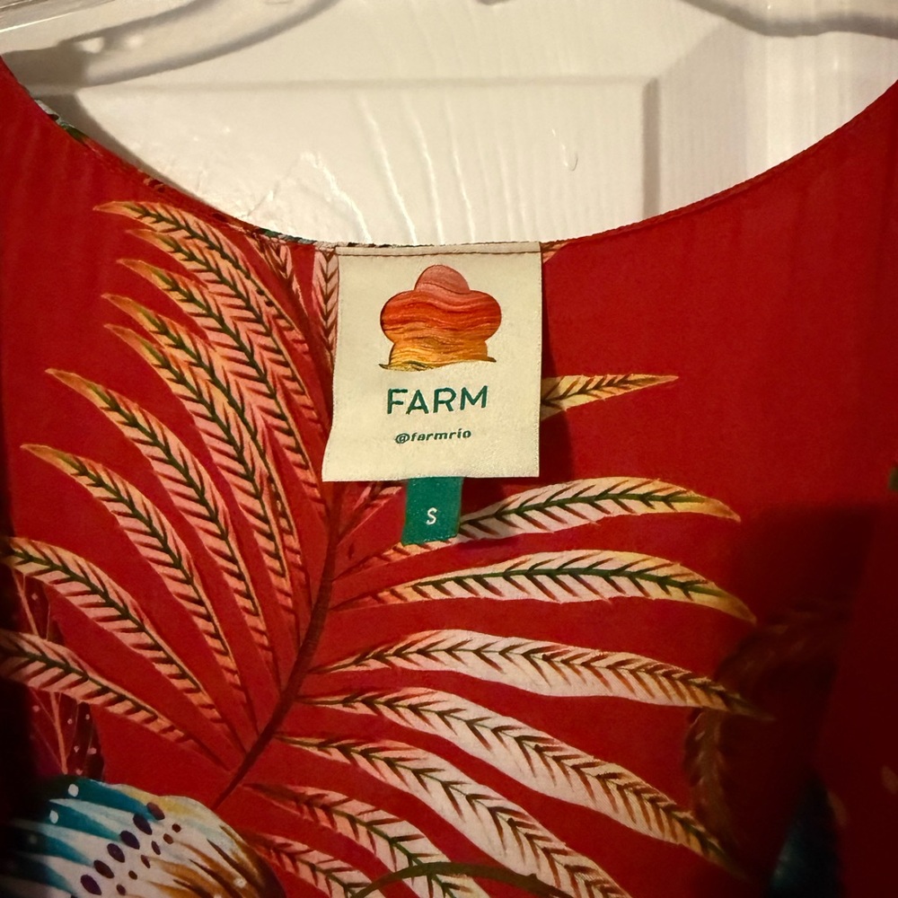 Farm Rio Elegant Red Floral Maxi Dress size small - Picture 7 of 8